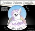 3D Shaped Rocking Card Mini Kit - Cute Little Unicorn Magic