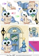 Little Hoot Owl is at the Door - Christmas Wavy Corner Side Stacker