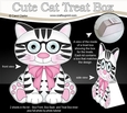 3D Cute Cat Treat Box Gift Set Mini Kit - Cute Little Cat Sammy