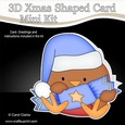 3D Shaped Christmas Card Kit - Bobbin Robin has an Xmas Cracker