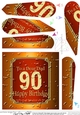 90th Birthday Dad Beer Label Fan Pyramage Topper