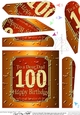100th Birthday Dad Beer Label Fan Pyramage Topper