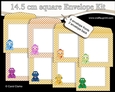 Cute Little Dinos 14.5 x 14.5 cm envelope Kit