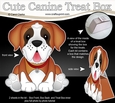 3D Cute Canine Treat Box Gift Set Mini Kit - Little St Bernard Dog Tex