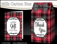3D Tartan Milk Carton Treat Box Mini Kit