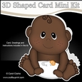 3D Shaped Card Kit - Cute Little Ethnic Baby Ashanti