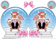 Christmas Snow Globe Shaped Card - Sledging Rudolph