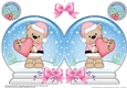 Christmas Snow Globe Shaped Card - Cute Little Livvy Bear