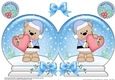 Christmas Snow Globe Shaped Card - Cute Little Livvy Bear