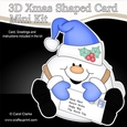 3D Shaped Christmas Card Kit - Snowball Sam has a Letter for Santa