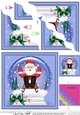 Christmas Santa Snowglobe Wavy Corner Stacker