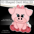 3D Shaped Card Kit - Cute Little Zoe Piggy