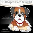 3D Shaped Card Kit - Little Boxer Dog Bruiser