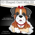 3D Shaped Card Kit - Little Boxer Dog Missy