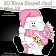 3D Shaped Christmas Card Kit - Snowman Oli wants it to Snow!