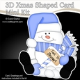 3D Shaped Christmas Card Kit - Snowman Oli wants it to Snow!
