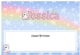 Large DL Happy Birthday JESSICA insert