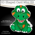 3D Shaped Card  Kit - Cute Little Rampardos Dino