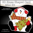 3D Shaped Christmas Card Kit - Snowman Rio has an Xmas Tree