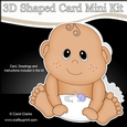 3D Shaped Card Kit - Cute Little Ethnic Baby Boy Kareem