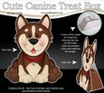 3D Cute Canine Treat Box Gift Set Mini Kit - Little Husky Dog Biscuit
