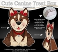 3D Cute Canine Treat Box Gift Set Mini Kit - Little Husky Dog Sugar