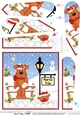 Christmas Rusty Dog is at the North Pole Fan Pyramage Topper