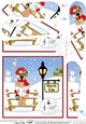 Christmas Meerkat is at the North Pole Fan Pyramage Topper