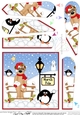 Christmas Meerkat is at the North Pole Fan Pyramage Topper