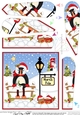 Christmas Puffin is at the North Pole Fan Pyramage Topper