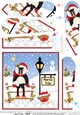 Christmas Puffin is at the North Pole Fan Pyramage Topper