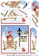 Christmas Kangaroo is at the North Pole Fan Pyramage Topper