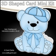 3D Shaped Card Kit - Cute Little Benjy Bear