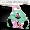 3D Shaped Christmas Card Kit - Cute Christmas Tree has Presents