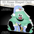 3D Shaped Christmas Card Kit - Cute Christmas Tree has Presents