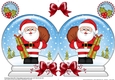 Christmas Snow Globe Shaped Card - Santa has Presents