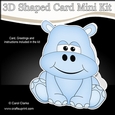 3D Shaped Card Kit - Cute Little Harold Hippo