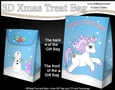 3D Christmas Gift Bag Mini Kit - Cute Little Unicorn Magic