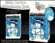 3D Christmas Phone Box Milk Carton Treat Box - Snowman Rio