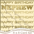 8 x 8 Birthday NEPHEW Scalloped Corner Kit