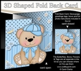 3D Shaped No-Hole Fold Back Mini Kit - Cute Little Austin Bear