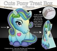 3D Cute Treat Box Gift Set Mini Kit - Cute Little Pony Peppermint