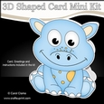 3D Shaped Card  Kit - Cute Little Daly Dino