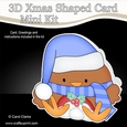 3D Shaped Christmas Card Kit - Bobbin Robin has Snowballs