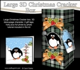 3D Large Christmas Cracker Box -  Tartan Pip Penguin