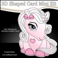 3D Shaped Card Mini Kit - Cute Little Pony Marshmallow