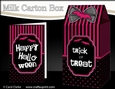 3D Halloween Spots & Stripes Milk Carton Treat Box