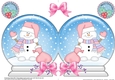 Christmas Snow Globe Shaped Card - Snowman Oli has Santas Sack