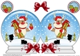 Christmas Snow Globe Shaped Card - Rudolph is Skating