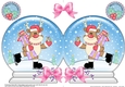 Christmas Snow Globe Shaped Card - Rudolph is Skating